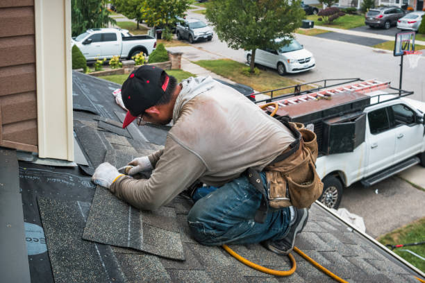 Professional Flat Roof Repair technician working in Knightstown, IN